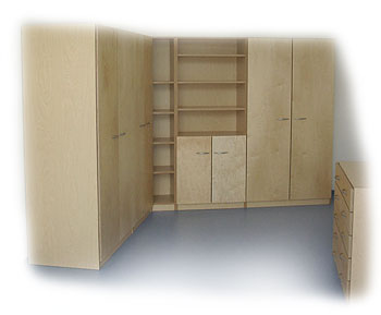 Schrank Birke Dekor